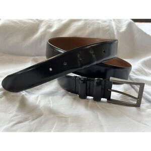 Joseph Abboud Black Leather Dress Belt Italy Italia Men's Size 38/95